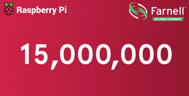 Продаж комп’ютерів Raspberry Pi від компанії Farnell досяг 15 мільйонів штук