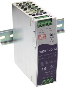 MEAN WELL WDR-120-24, Блок питания, вход:1-2х фазное 180-550В ...