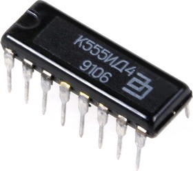 К555ИД4 (90-92г), Сдвоенный дешифратор-мультиплексор 2 х 4 (SN74LS155N)
